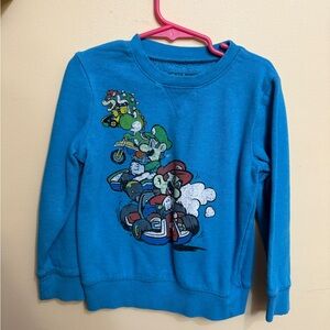Jumping Beans Blue Kids Sweatshirt Mario Nintendo design